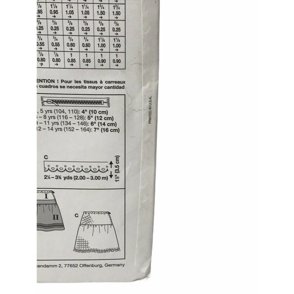 Burda | Office | Burda Sewing Pattern 9665 Girls Tiered Skirts Wyoke 3 ...